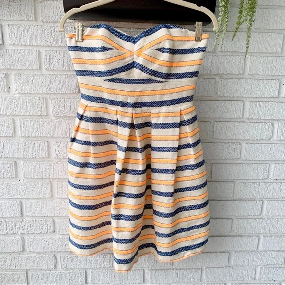 HUTCH Anthropologie Strapless Striped Mini Dress - Picture 4 of 13